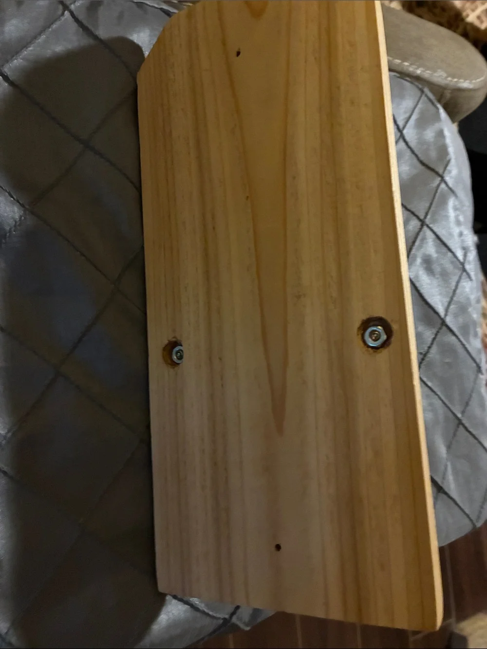 Fleur-de-Lis Wall Hook on Natural Wood - Black